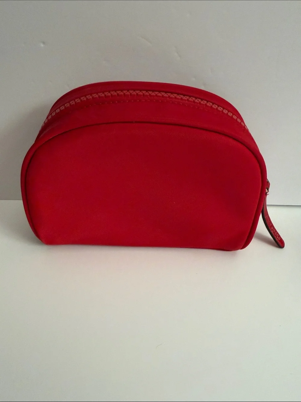 kate spade Red Dome Cosmetic Pouch with Gold Spade Accent